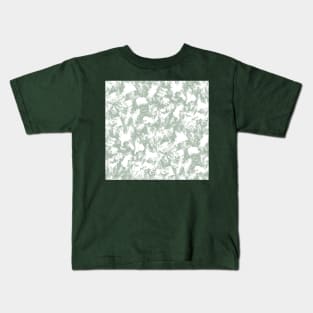 Sage Contrast Brushstrokes Kids T-Shirt